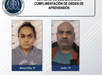 Pareja prófuga de homicidio en Sinaloa es arrestada en Mexicali