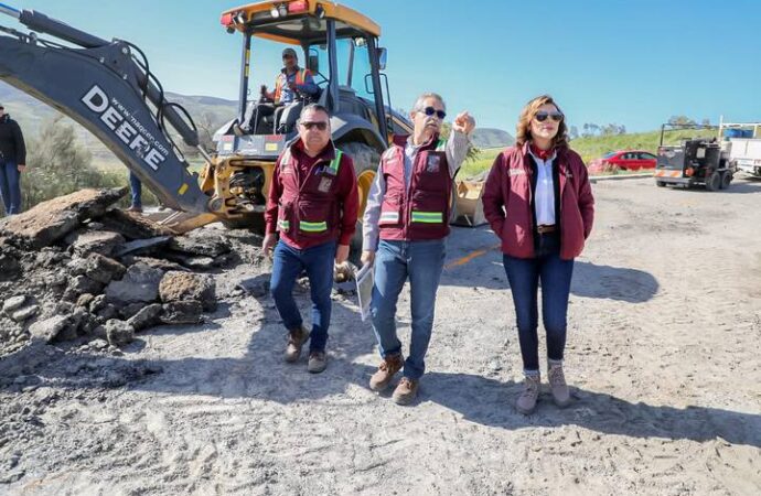 Gobierno de Marina del Pilar refuerza la ejecución de obras viales para Tijuana