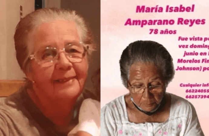 Se solicita ayuda para localizar a la señora María Isabel Amparano Reyes, desaparecida desde el pasado domingo