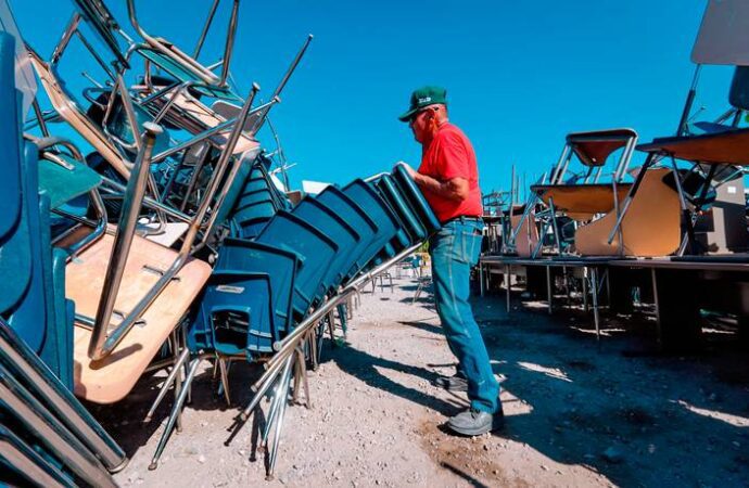 Reparación de la presa de San Luis Potosí