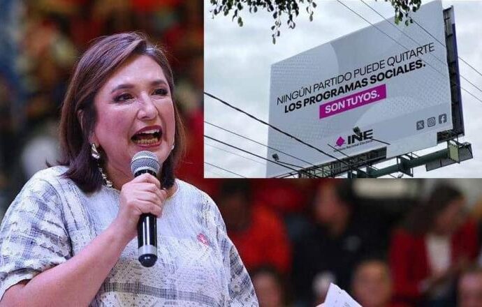 Xóchitl Gálvez confunde a los ciudadanos por que usa logo del INE  para su campaña